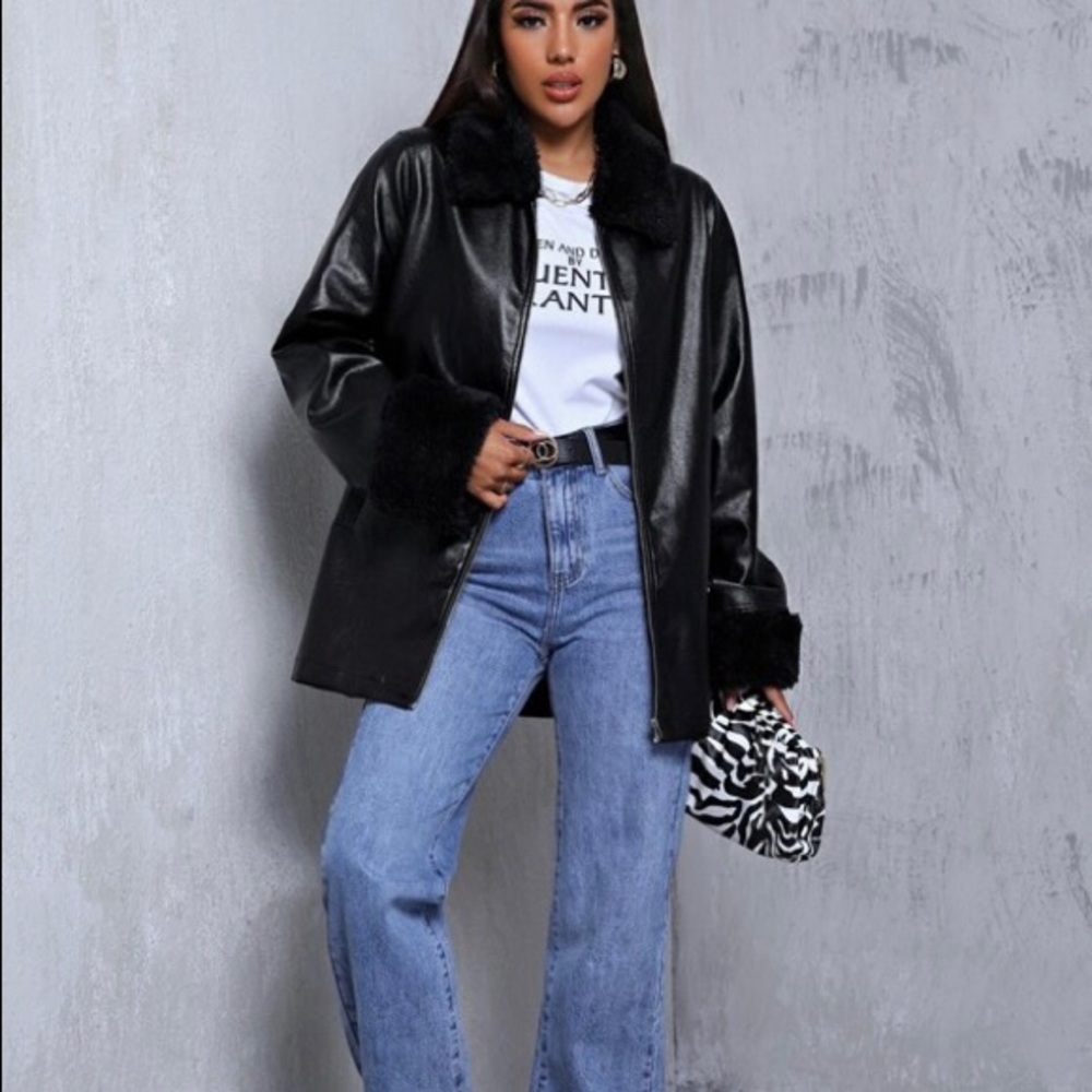 Faux leather jacket